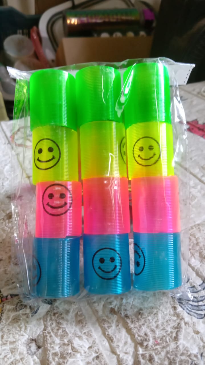 Multicolor Magic Smiley Spring, Spring Toys, Slinky, Slinky Spring Toy, Toy for Kids for Birthdays, Compact and Portable Easy to Carry (12 Pcs Set) Multicolor Magic Smiley Spring, Spring Toys, Slinky, Slinky Spring Toy, Toy for Kids for Birthdays, Compact and Portable Easy to Carry (12 Pcs Set)
